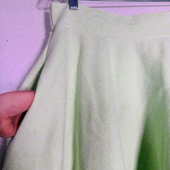 Elhoffer Essential Knit Skirt Women Large Skater Comfy Elven Coronation Green - Picture 6 of 10
